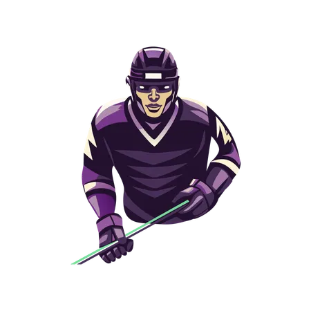 Hockey Player  Illustration