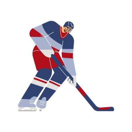 Hockey Players with stick  Illustration