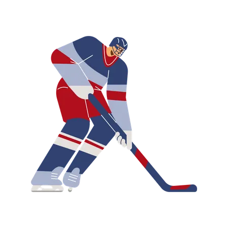 Hockey Players with stick  Illustration