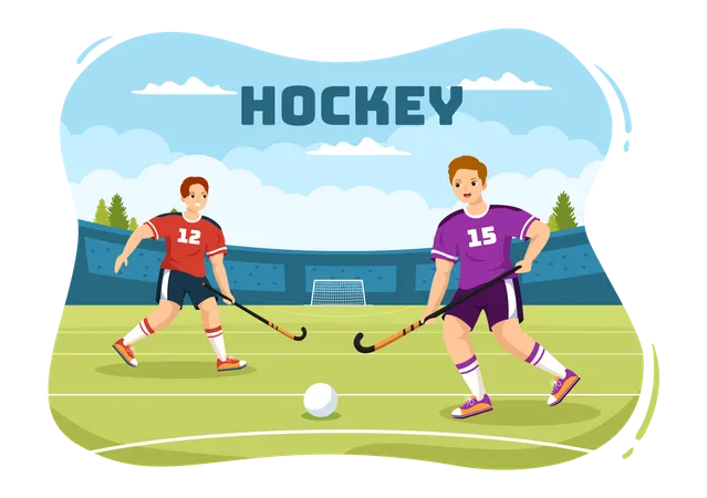 Hockey sobre hierba  Ilustración