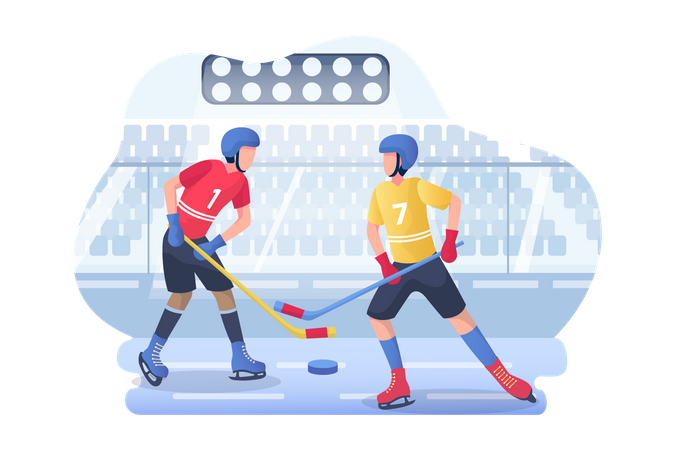 Hockey sobre hielo  Ilustración