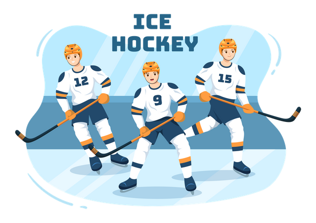 Hockey sobre hielo  Ilustración