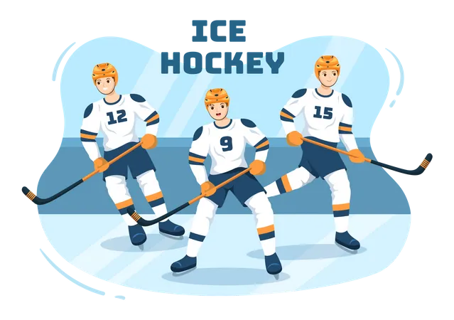 Hockey sobre hielo  Ilustración