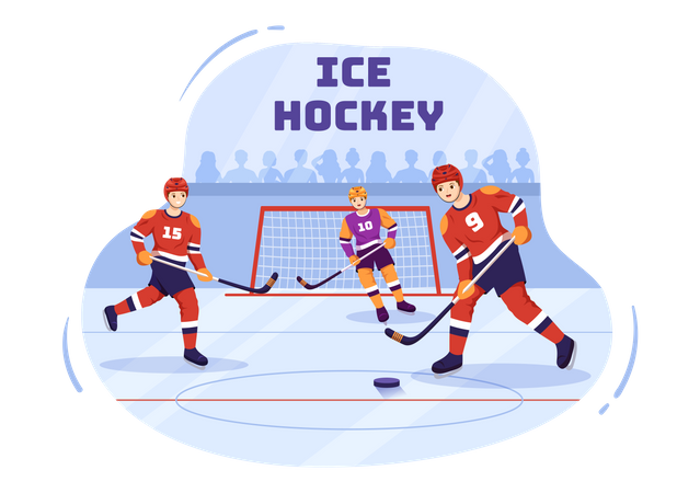 Hockey sobre hielo  Ilustración