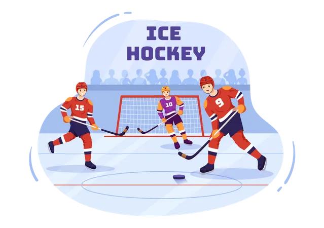 Hockey sobre hielo  Ilustración