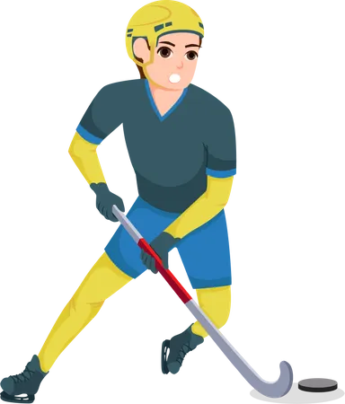 Hockey Spieler  Illustration