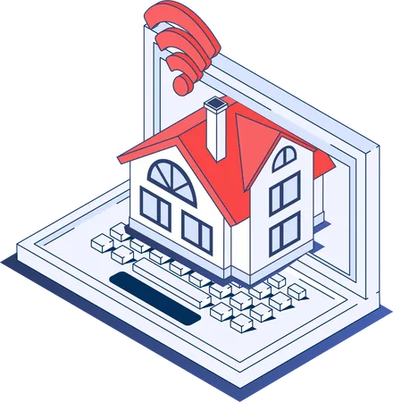 Hogar inteligente con instalación Morden  Ilustración