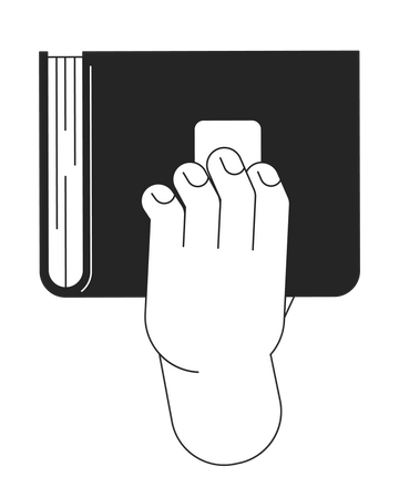 Holding book  hand  Illustration