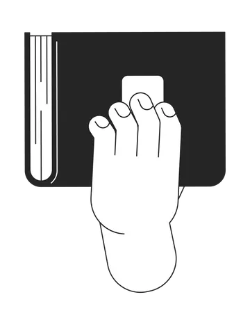 Holding book  hand  Illustration