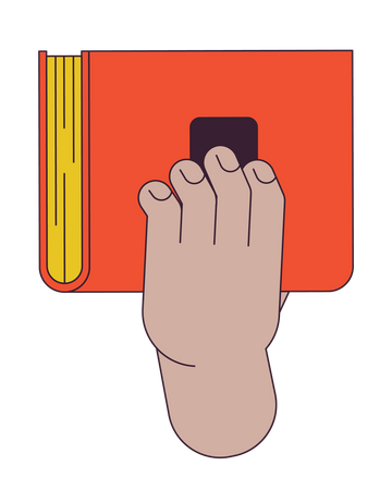 Holding book  hand  Illustration