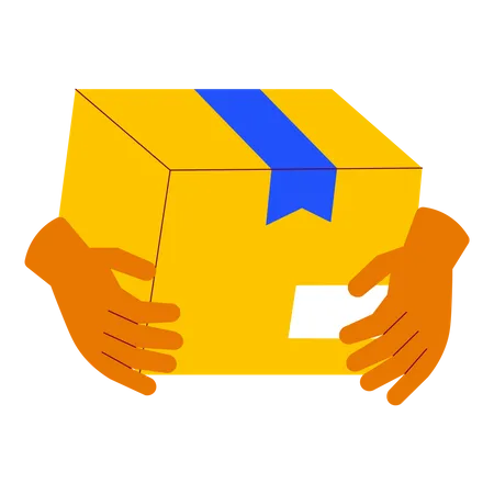 Holding Box  Illustration