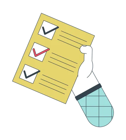 Holding checklist  Illustration