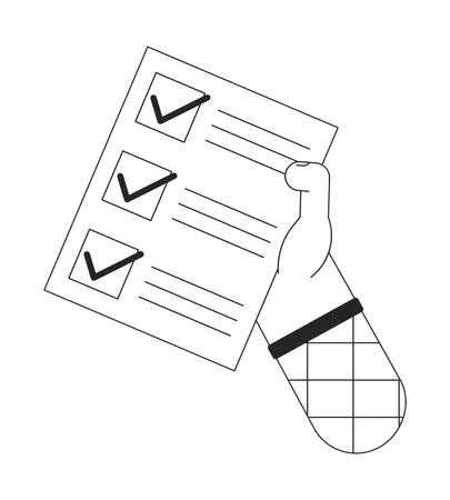 Holding checklist  Illustration
