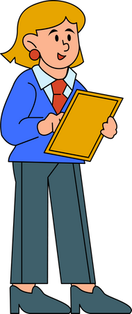 Holding Clipboard  Illustration