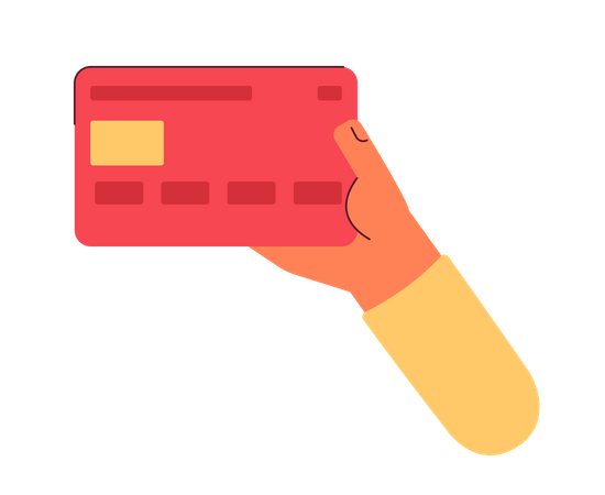 Holding credit card  Illustration