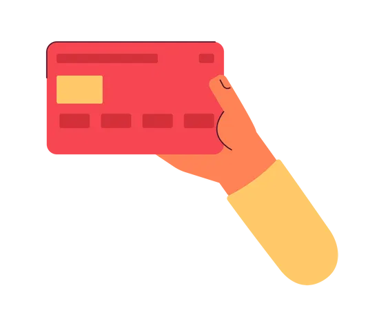 Holding credit card  Illustration