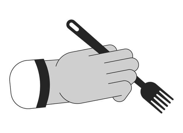 Holding fork  Illustration
