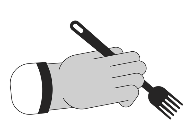 Holding fork  일러스트레이션