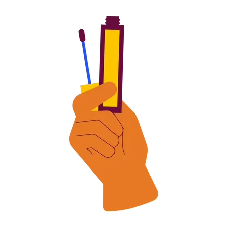 Holding lipstick  Illustration