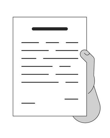 Holding paperwork  Illustration