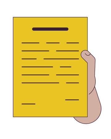 Holding paperwork  Illustration