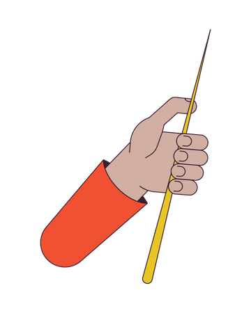 Holding pointer stick  hand  Illustration