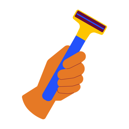 Holding razor  Illustration