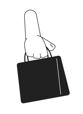 Holding shopping bag  Illustration