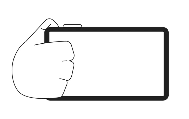 Holding smartphone  Illustration