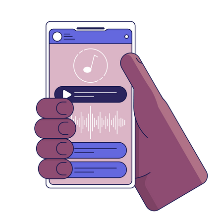 Holding smartphone  Illustration