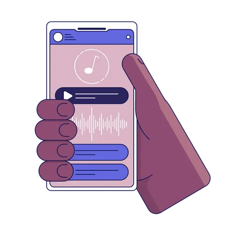 Holding smartphone  Illustration