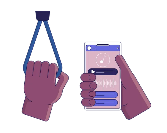 Holding smartphone  Illustration