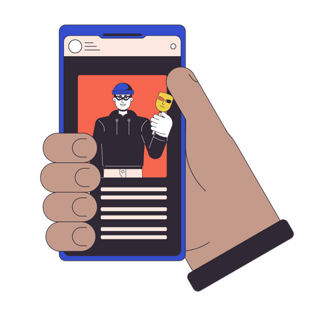 Holding smartphone  Illustration