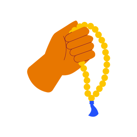 Holding Tasbih  일러스트레이션