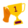 illustration for holding trophy