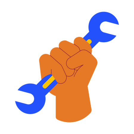 Holding wrench  Illustration