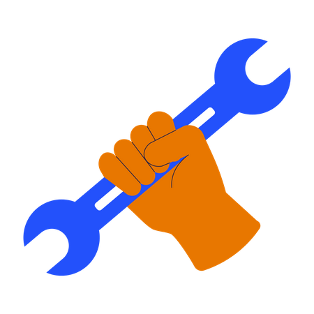 Holding wrench  Illustration