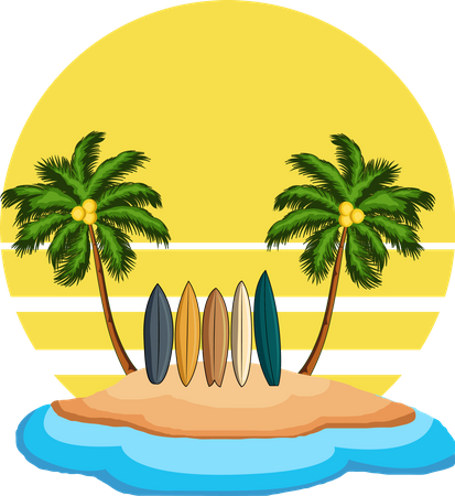 Holiday beach  Illustration