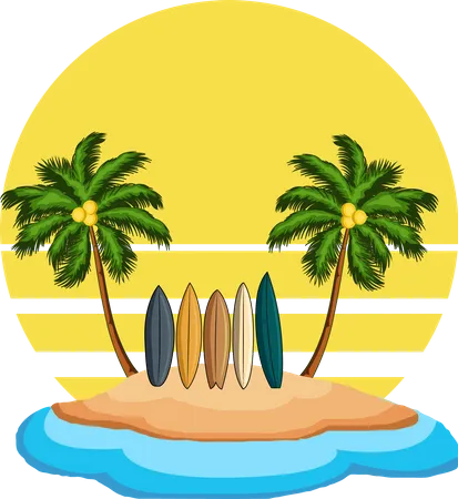 Holiday beach  Illustration