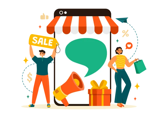 Black Friday Sale Event Vector Illustration With Shopping Bags And Big Promotion Discount In Flat Cartoon Hand Drawn Background Design Templates Illustration
