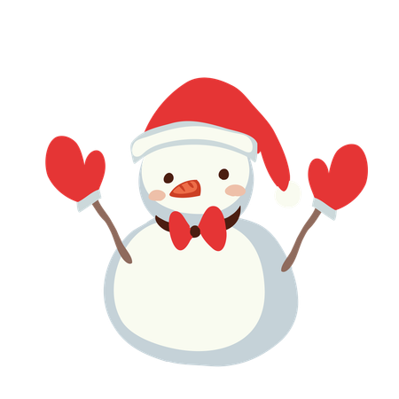 Holiday snowman  Illustration