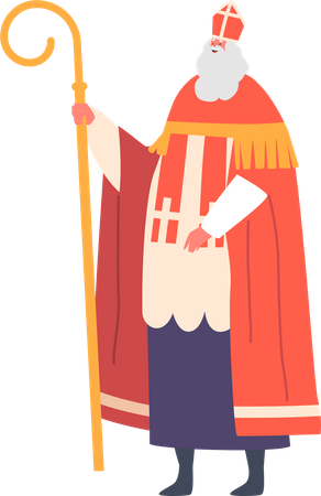 Holland Santa Claus Character  Illustration
