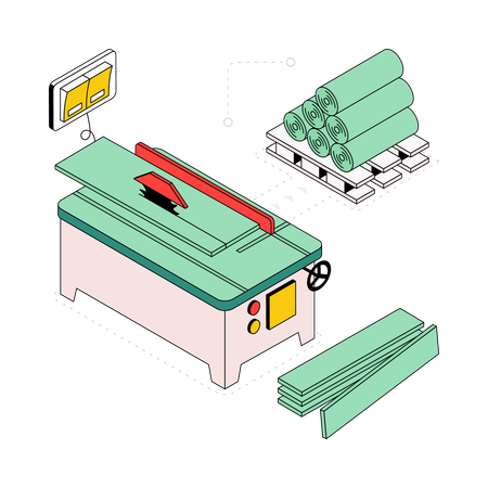 Holzschneider  Illustration