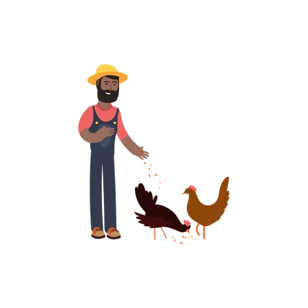 Hombre agrícola  Ilustración