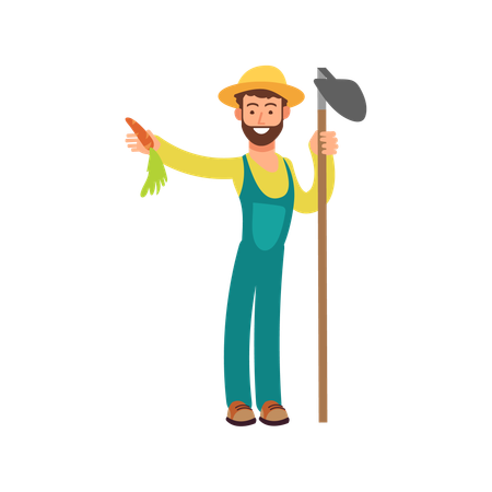 Agricultor masculino  Ilustración