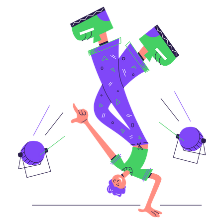 Hombre bailando  Ilustración