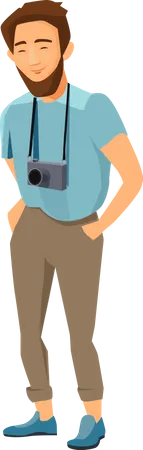 Hombre con camara  Ilustración