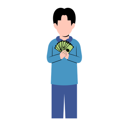 Hombre con dinero  Illustration