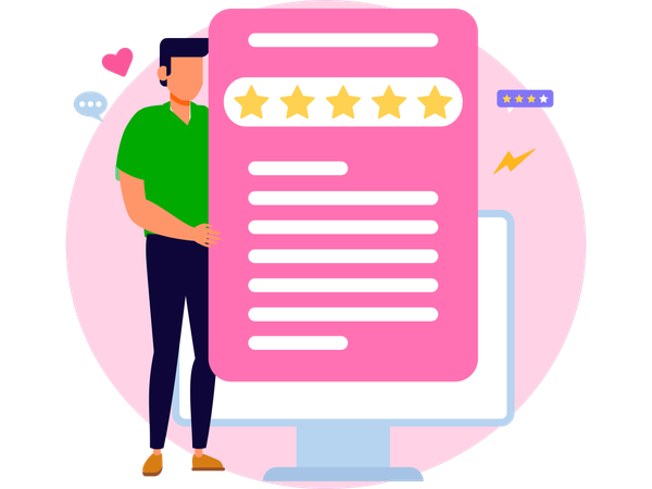 Reseñas de Man with Web  Ilustración