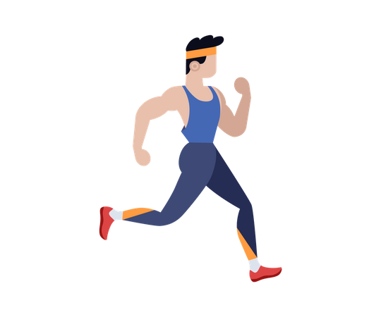 Hombre corriendo  Ilustración